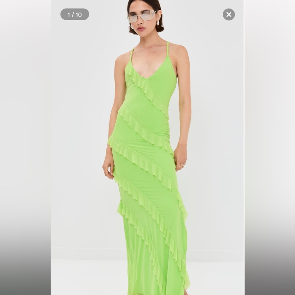 Runaway the label green vacation dress